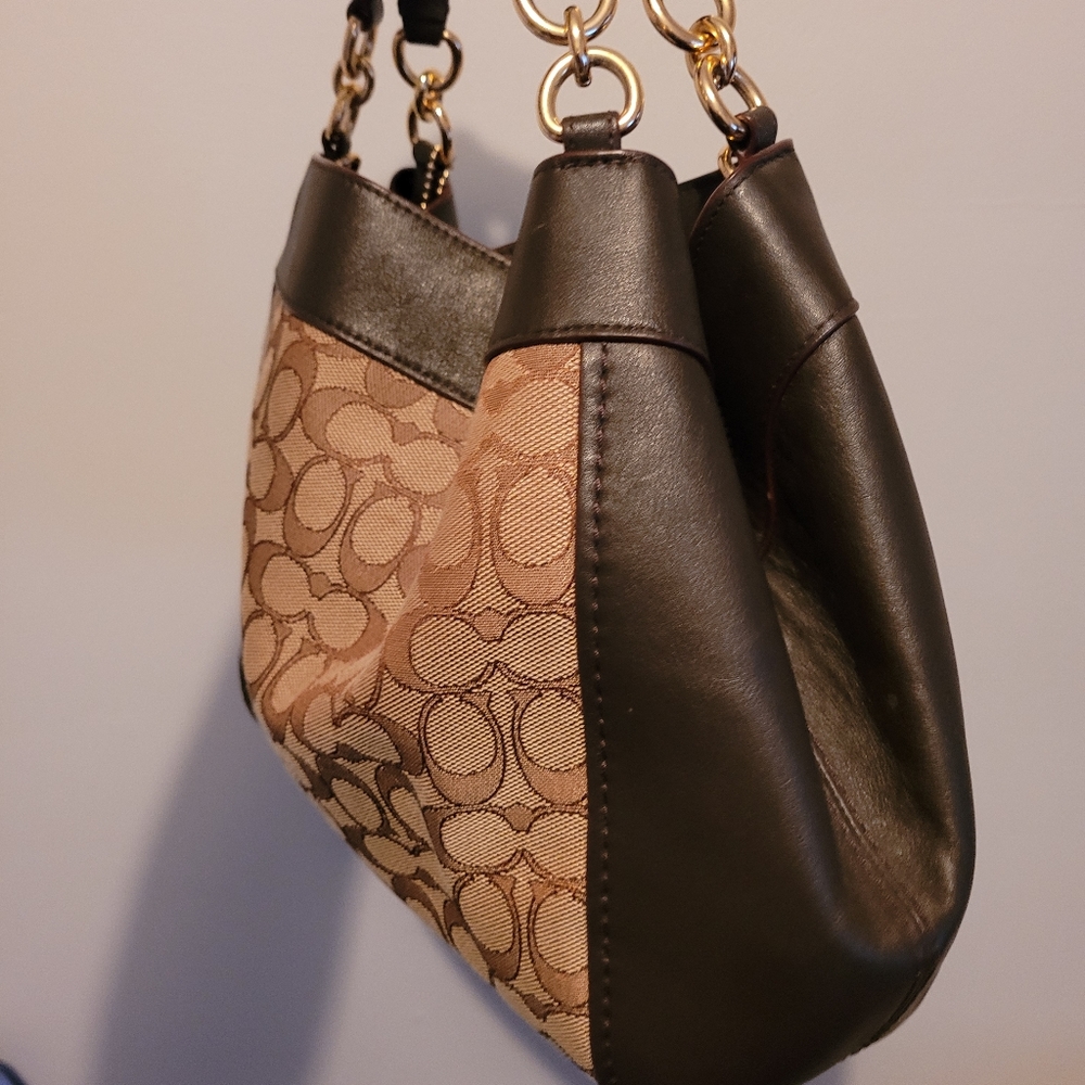 100% authentic Coach hobo with matching wristlet.